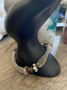 Glam Rhinestone Glass Beaded Bracelet